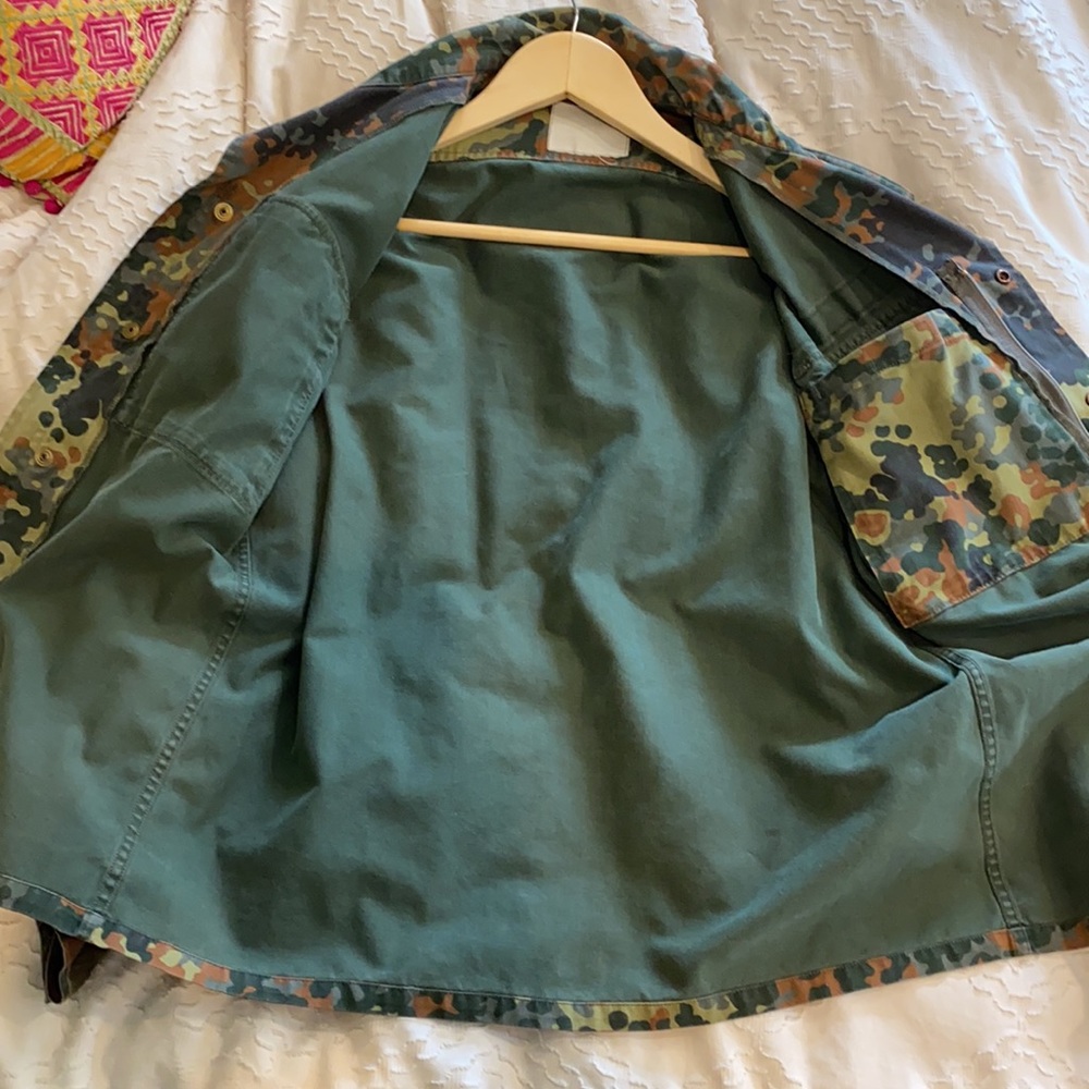 Authentic German Military army jacket green brown small to medium - Picture 9 of 14